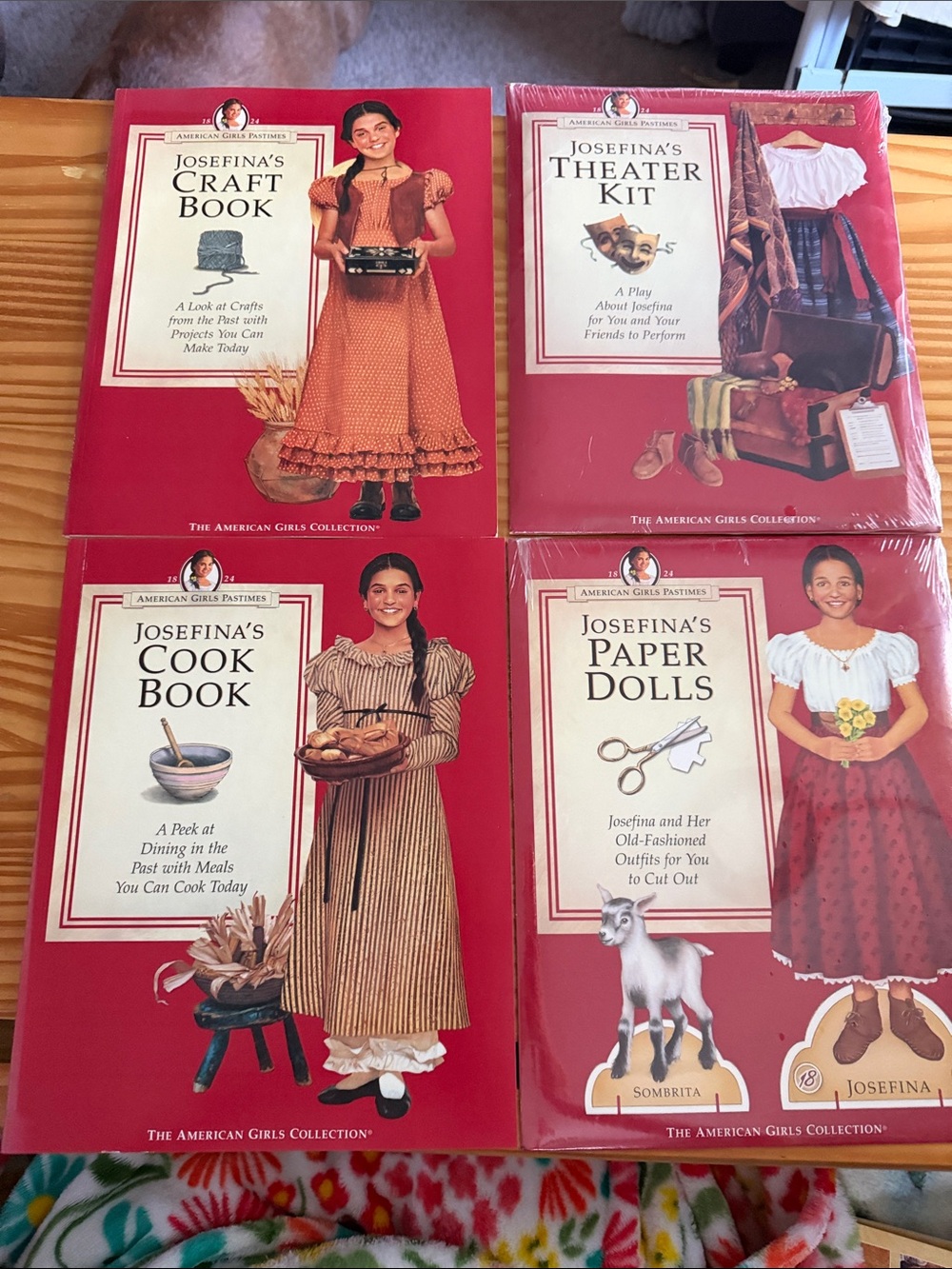 VTG American Girl Josefina 4 Book Set Theater, Paper Dolls, Cooking, Craft - NEW